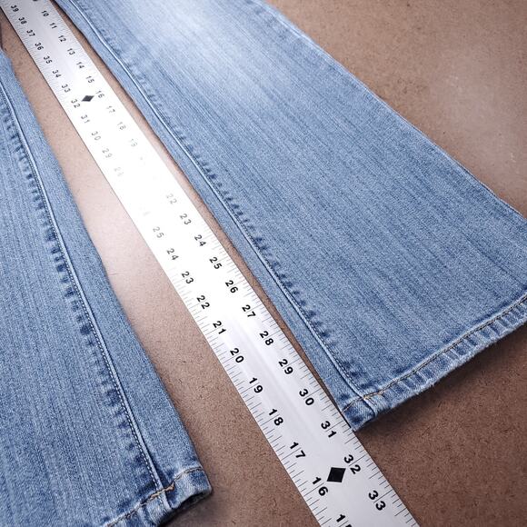 American Eagle Jeans Women 2 Blue Favorite Boyfriend Bootcut Distressed Grunge - Picture 8 of 12